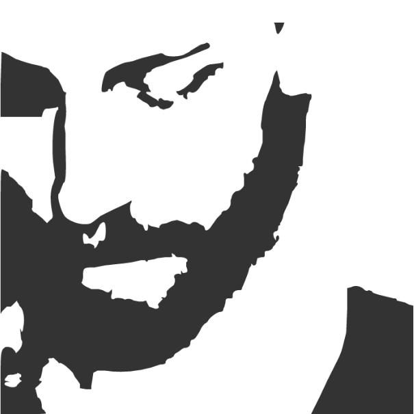 A stylized vector graphic depicting me, Michael.